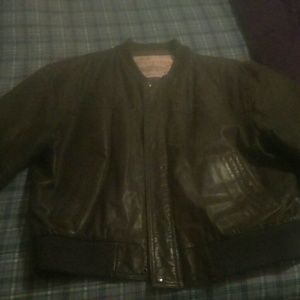 DARKISH BROWN OFFICERS CLUB LEATHER JACKET